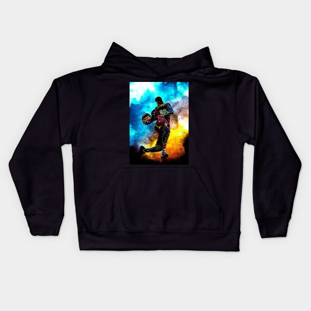 Soul of LeBron James Kids Hoodie by San Creative